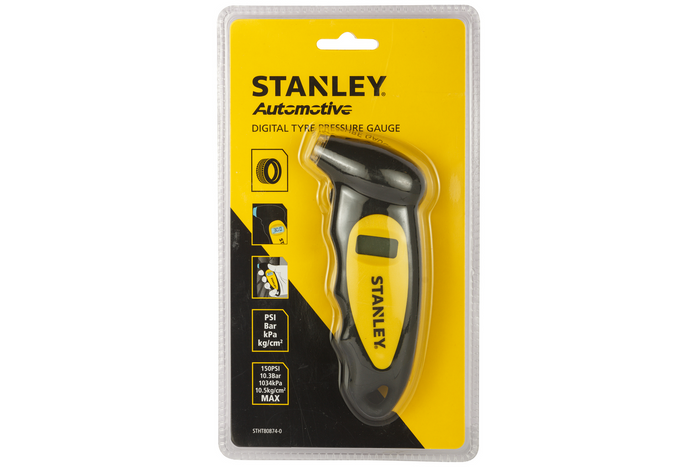 STANLEY Automotive Digital Tire Pressure Gauge 0-6.2 bar range