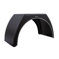 Twin fender for trailer 15-16" DOMAR DK3120 flat wheel arch 1000/510mm with white rim