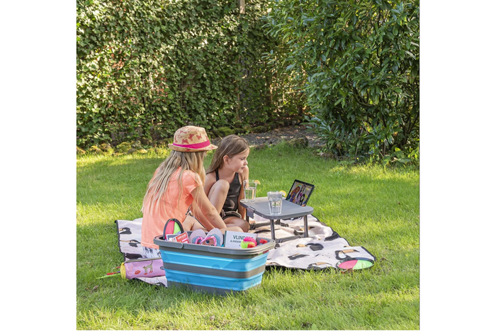 Picnic basket with lid ProPlus 370315 foldable basket with table function 20L