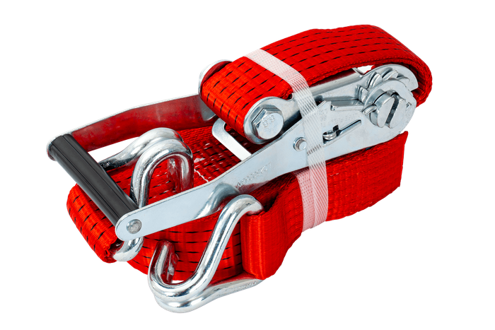 UNITRAILER 8m/50mm/5t red transport belt with tensioner