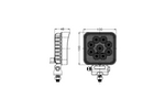 LED work lamp reflector TT TECHNOLOGY TT.13336 36xLED 2880lm square
