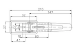 Side hitch with clasp UNITRAILER BV 10-1+BVG 10-B complete trailer side closure