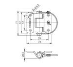 Detachable side hinge STEELPRESS ZW-03.40 for trailer side mounting