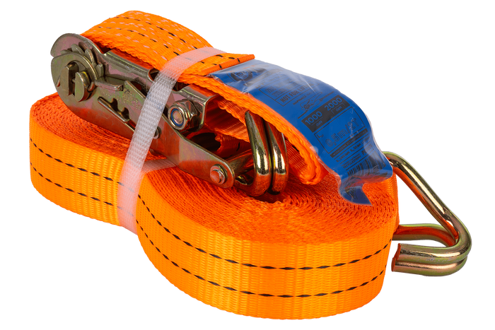 Set of four UNITRAILER 12m/35mm/2t orange transport belts with tensioner