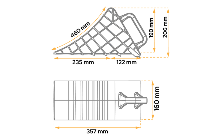 AL-KO H wheel chock: 206mm UK46