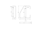Metal side frame for corner lamps HORPOL TRM00935 left
