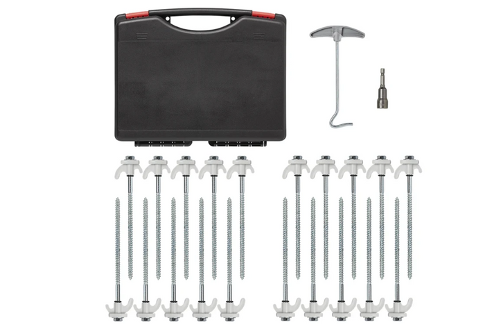 Set of screw-in tent pegs for ProPlus 365014 metal pegs with hook 20x20cm