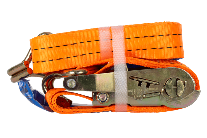 Set of four UNITRAILER 3m/35mm/2t orange transport belts with tensioner