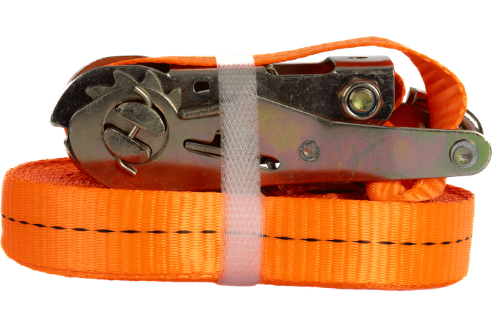 Set of four UNITRAILER 12m/25mm/1t orange transport belts with tensioner