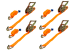 Set of four UNITRAILER 12m/25mm/1t orange transport belts with tensioner