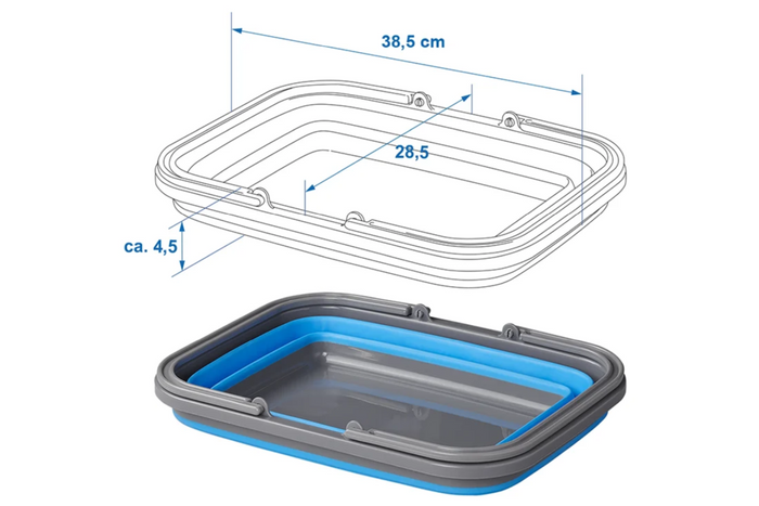 ProPlus 370303 foldable travel bowl silicone bowl 9L