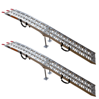 UNITRAILER ALR003 foldable ramps aluminum ramps for trailers 221cm 680kg with belt and support, set of 2
