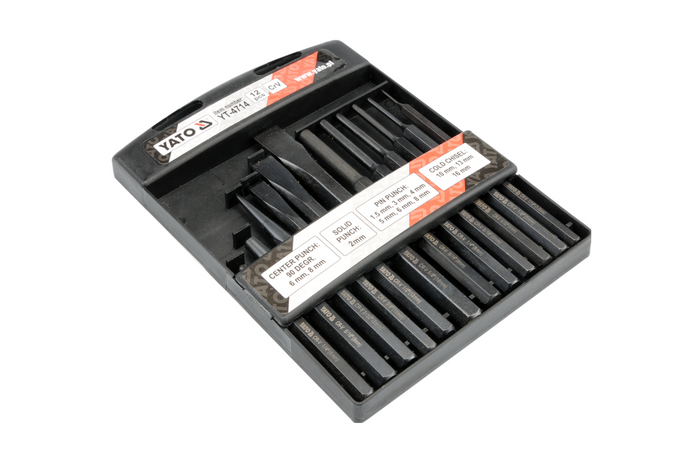 YATO YT-4714 chisels and punches, set of 12.